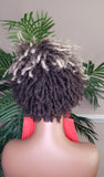 Pixie Cut Afro Kinky Coily Twist Dread Locks Natural Style Wig Brown Blonde Hair Wigs - Beauty Blessings LLC