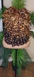 Big Barrel Curl Wig Full Cap Wig  Curly Hair Women Red Carpet Wig Bouncy Curl Hairstyle Ombre Brown Auburn Strawberry Blonde Hair Wig - Beauty Blessings LLC