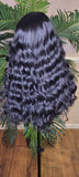 Natural Deep Wave Hair Full Wig with Bangs Wavy Straight Bang Hairstyle Glueless Wig - Beauty Blessings LLC