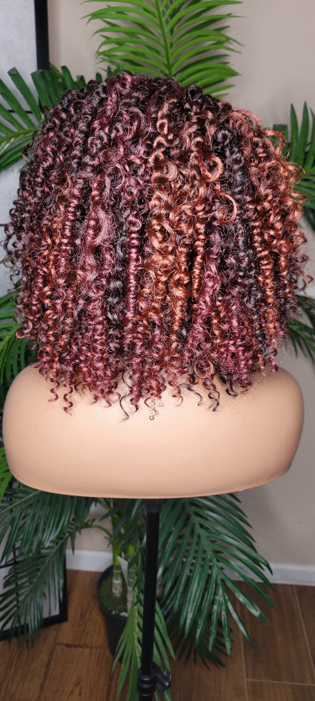 Spring Twist Curl Glueless Lace Front Wig Natural Kinky Twist Lace Wig Trendy Twist Wig - Beauty Blessings LLC