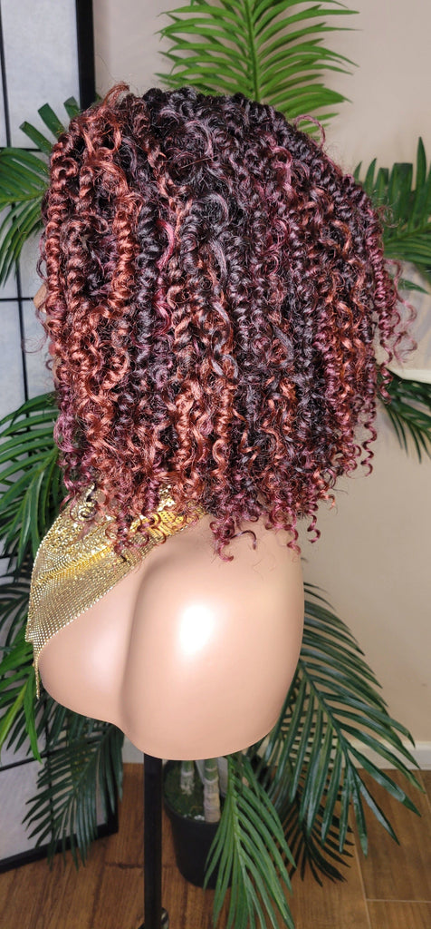Spring Twist Curl Glueless Lace Front Wig Natural Kinky Twist Lace Wig Trendy Twist Wig - Beauty Blessings LLC