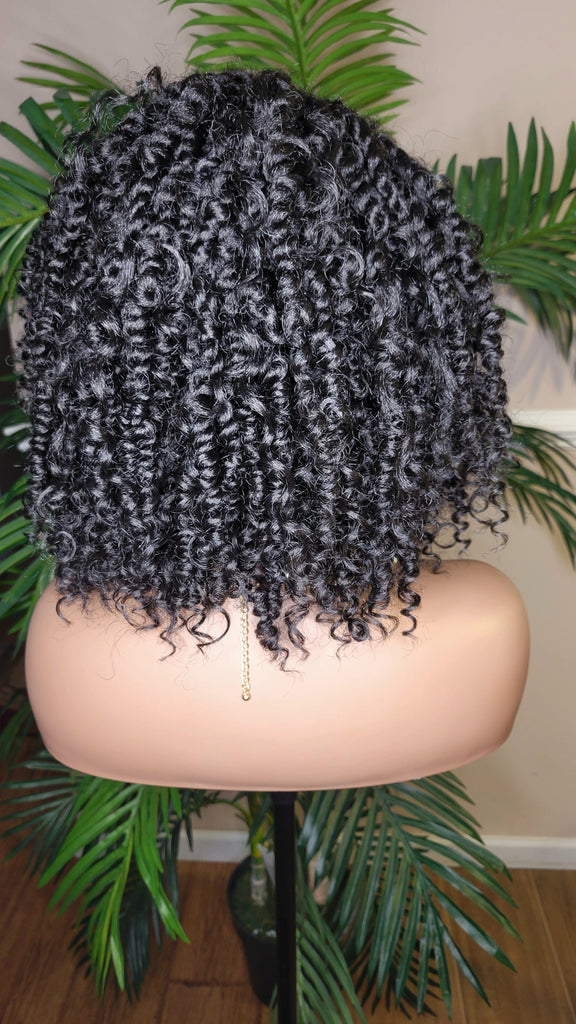 Spring Twist Curl Glueless Lace Front Wig Natural Kinky Twist Lace Wig Trendy Natural Twist Wig - Beauty Blessings LLC