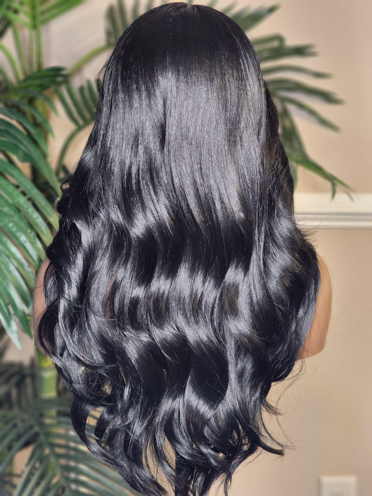Long Curly Lace Front Barrel Big Curl Lace Wig Soft Hair Natural Hairline Glueless Pre-Plucked Lace Wig - Beauty Blessings LLC