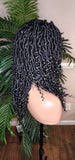 Butterfly Locs Faux Locs Wig Curly Loc Hairstyle Wig  Kinky Hair Natural Hair Dreadlock Glueless Lace Front Wig - Beauty Blessings LLC