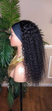 Raw Curly Brazilian Remy Human Hair Headband Wig Deep Wave Long Hair Natural Hair Half Wig Trendy Headband Wig Sexy Girl Hair Wig - Beauty Blessings LLC