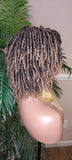 Strawberry Blonde Deadlocks Soft Kinky Twist Loc Natural Style Full Cap Ombre Brown Blonde Hair Dreadlocks Sister Locs Wig - Beauty Blessings LLC