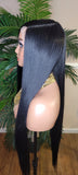 Long Straight Lace Front Lace Wig Soft Hair Natural Hairline Glueless Pre-Plucked Lace Wig - Beauty Blessings LLC