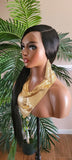 Long Straight Lace Front Lace Wig Soft Hair Natural Hairline Glueless Pre-Plucked Lace Wig - Beauty Blessings LLC
