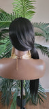 Long Straight Lace Front Lace Wig Soft Hair Natural Hairline Glueless Pre-Plucked Lace Wig - Beauty Blessings LLC