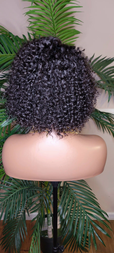 Jerry Curl Bob Hairstyle Brazilian Remy 100% Human Hair Lace Front Wig Short Style Wig - Beauty Blessings LLC