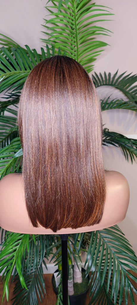 Straight Bob Hairstyle Glueless Lace Front Wig with Natural Baby Hairs HD Lace Hair Wig - Beauty Blessings LLC