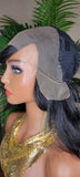 Bob Cut Wig Swoop Bang Hairstyle Lace Front Wig Short Cut Glueless Lace Wig Flexible Parting Space Natural Hairline - Beauty Blessings LLC