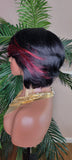 Bob Hairstyle Short Cut Human Hair Remy Wig Burgundy Bang Hair Wig - Beauty Blessing Wigs & Hair Extensions Boutique
