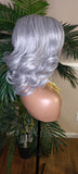 Gray Hair Curly Hair Yaki Texture Voluminous Curl Hair Wig Barrel Curly Natural Hair Wig Baby Hairs Light Salt Pepper Hair Wig - Beauty Blessings LLC