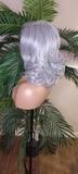 Gray Hair Curly Hair Yaki Texture Voluminous Curl Hair Wig Barrel Curly Natural Hair Wig Baby Hairs Light Salt Pepper Hair Wig - Beauty Blessings LLC