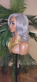 Gray Hair Curly Hair Yaki Texture Voluminous Curl Hair Wig Barrel Curly Natural Hair Wig Baby Hairs Light Salt Pepper Hair Wig - Beauty Blessings LLC