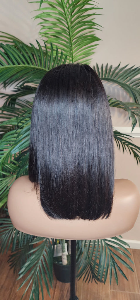 Bob Lace Wig Brazilian Virgin Remy Human Hair 4×4 Lace Wig Bob Hairstyle Human Hair Glueless Lace Front Wig - Beauty Blessings LLC