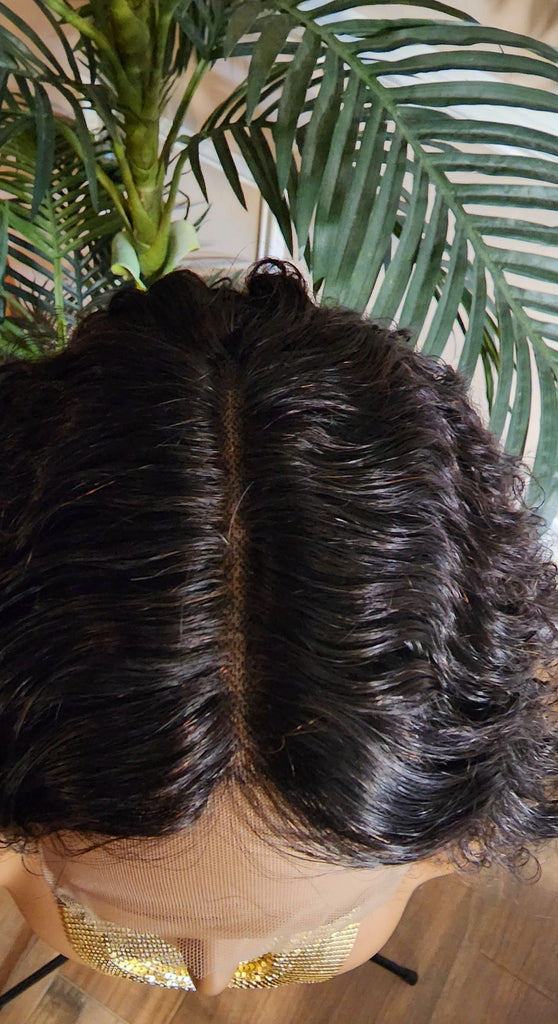 Deep Curly Bob Hair Wig Brazilian Remy 100% Human Hair Lace Front Wig Glueless Lace Wig - Beauty Blessings LLC