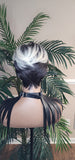 White Gray Blonde Hair Swoop Bang Wig Tapered Short Cut Pixie Cut Natural Hair Wig Glueless Wig - Beauty Blessings LLC