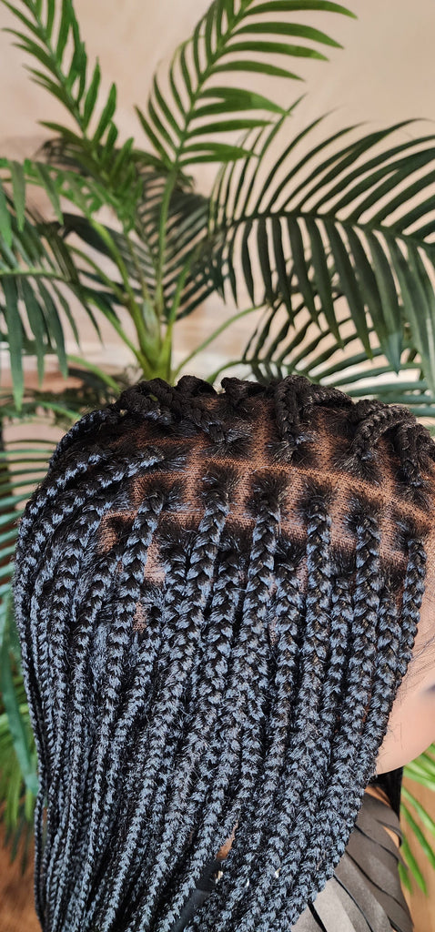 Box Braids HD Lace Gluless Lace Front Wig Braided Flexible Lace Wig - Beauty Blessings LLC