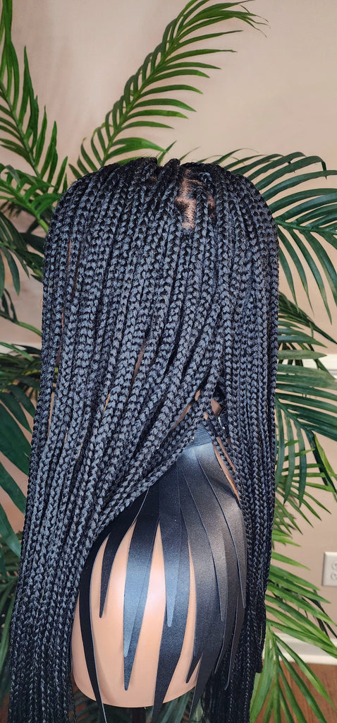 Box Braids HD Lace Gluless Lace Front Wig Braided Flexible Lace Wig - Beauty Blessings LLC