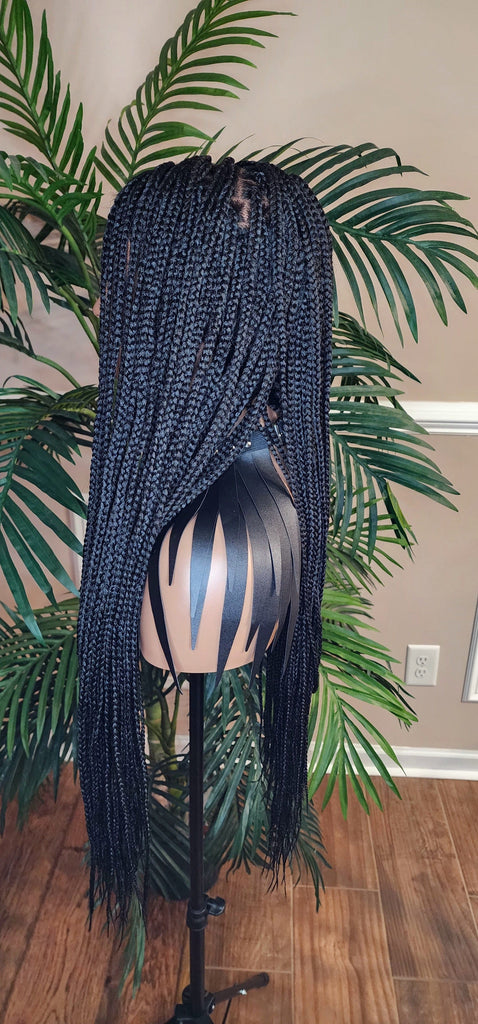 Box Braids HD Lace Gluless Lace Front Wig Braided Flexible Lace Wig - Beauty Blessings LLC