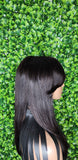 Swoop Bang Hair Wig Brazilian Virgin Remy 100% Human Hair Wig Long Bob Hairstyle Wig Feather Bang Wig - Beauty Blessings LLC