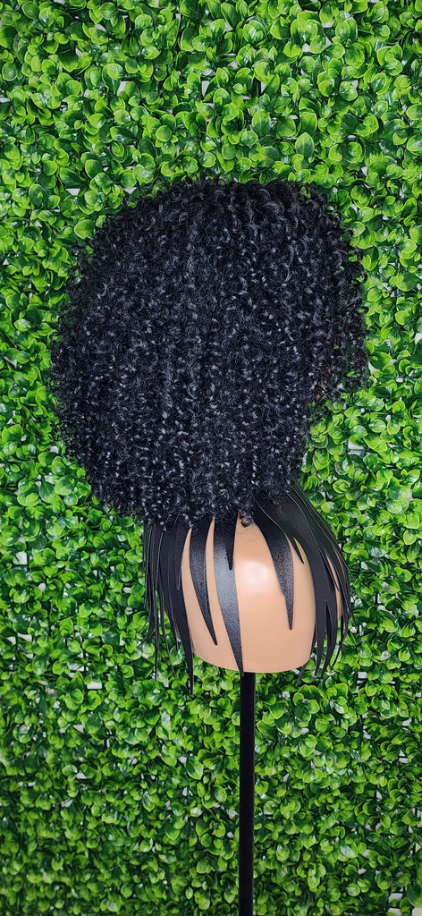 Big Curl Half Wig Bouncy Spiral Curl Natural Coil Hair Wig Afro Kinky Wig Big Hair Half Wig - Beauty Blessings LLC