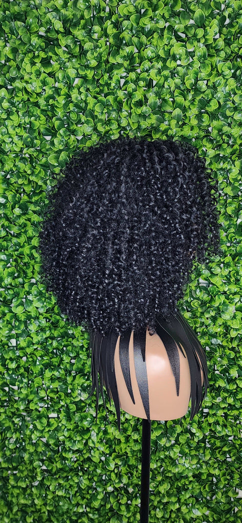 Big Curl Half Wig Bouncy Spiral Curl Natural Coil Hair Wig Afro Kinky Wig Big Hair Half Wig - Beauty Blessings LLC