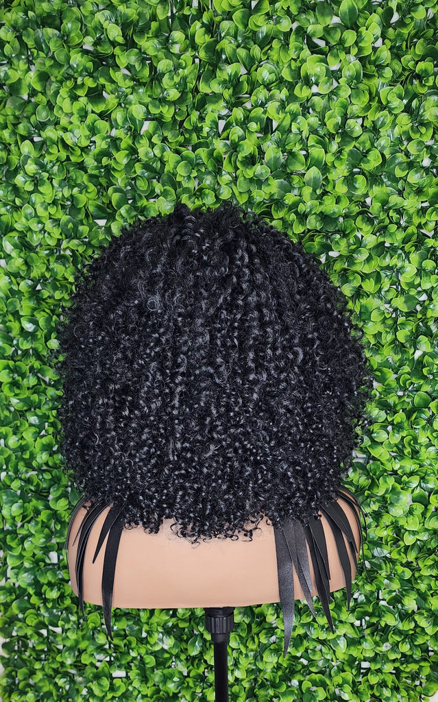 Big Curl Half Wig Bouncy Spiral Curl Natural Coil Hair Wig Afro Kinky Wig Big Hair Half Wig - Beauty Blessings LLC