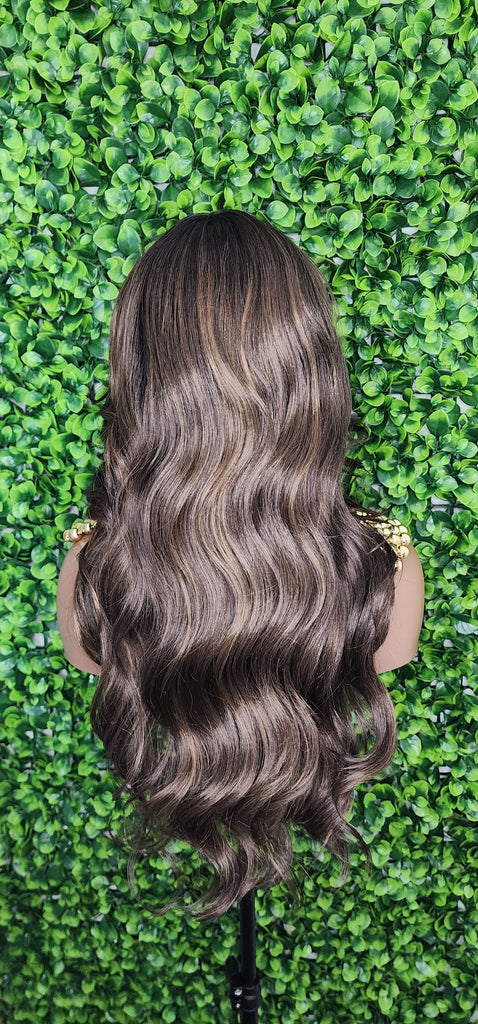 Loose Curl Long Hair Swoop Bang Hair Layered Curls Full Cap Wig Fashion Hairstyle Glueless Wig - Beauty Blessings LLC