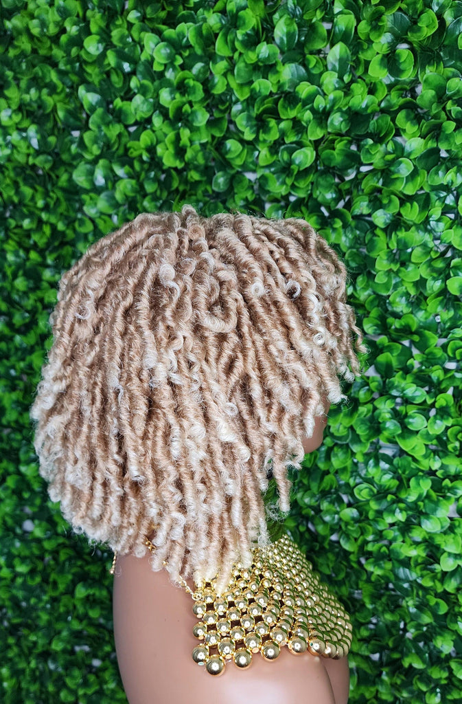 Ombre Auburn Blonde Hair Afro DreadLocks Locs Natural Kinky Twist Curl Ombre Blonde Brown Hair Dreadlocks - Beauty Blessing Wigs & Hair Extensions Boutique