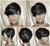 Short Cut Feather Style Full Cap Premium Fiber Wig - Beauty Blessing Wigs & Hair Extensions Boutique