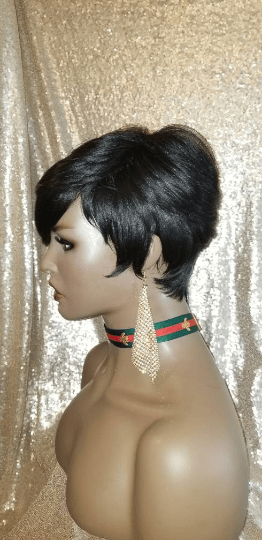 Short Cut Feather Style Full Cap Premium Fiber Wig - Beauty Blessing Wigs & Hair Extensions Boutique