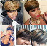 Short Cut Feather Style Full Cap Premium Fiber Wig - Beauty Blessing Wigs & Hair Extensions Boutique