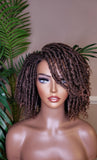 Kinky Twist Dreadlocks Locs Lace Wig  Natural Style Locks Hair Lace Part Sisterlocks Natural Hairstyle Wig - Beauty Blessings LLC