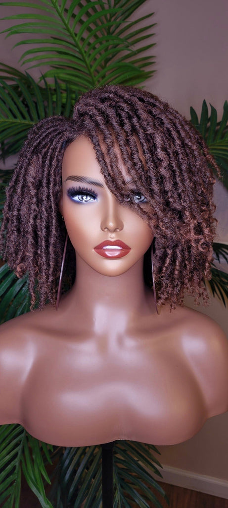 Kinky Twist Dreadlocks Locs Lace Wig  Natural Style Locks Hair Lace Part Sisterlocks Natural Hairstyle Wig - Beauty Blessings LLC