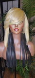 Blonde Hair Bob Human Hair Brazilian Remy Hair Natural Hairstyle Swoop Bang Bob Style Full Cap Wig - Beauty Blessing Wigs & Hair Extensions Boutique