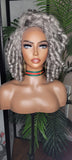 Gray Hair Kinky Hair Voluminous Curl Hair Lace Front Wig Wand Curly Natural Yaki Texture Bob Wig Baby Hairs - Beauty Blessings LLC