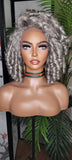 Gray Hair Kinky Hair Voluminous Curl Hair Lace Front Wig Wand Curly Natural Yaki Texture Bob Wig Baby Hairs - Beauty Blessings LLC