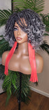 Curly Gray Hair Afro Kinky Twist Dreadlocks Locs Lace Wig  Natural Style Curly Locks Hair Full Cap Sisterlocks Natural Hairstyle Wig - Beauty Blessings LLC