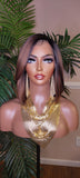 Bob Hairstyle Short Cut Swoop Bang Glueless Lace Wig Preplucked Lace Front Wig Layered Bob Style Hair Wig - Beauty Blessings LLC