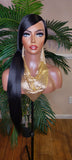 Long Straight Lace Front Lace Wig Soft Hair Natural Hairline Glueless Pre-Plucked Lace Wig - Beauty Blessings LLC