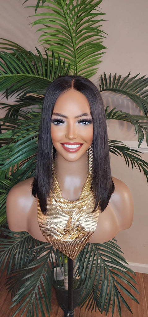 Bob Lace Wig Brazilian Virgin Remy Human Hair 4×4 Lace Wig Bob Hairstyle Human Hair Glueless Lace Front Wig - Beauty Blessings LLC