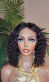 Deep Curly Bob Hair Wig Brazilian Remy 100% Human Hair Lace Front Wig Glueless Lace Wig - Beauty Blessings LLC