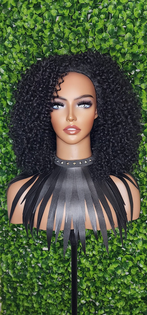 Big Curl Half Wig Bouncy Spiral Curl Natural Coil Hair Wig Afro Kinky Wig Big Hair Half Wig - Beauty Blessings LLC