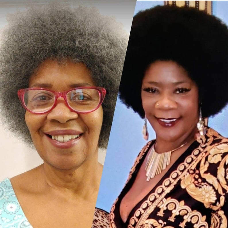 Big Afro Kinky Coil Realistic Natural Hair Afro Full Cap Wig Fluffy Jumbo Afro Hair Wig Afro Salt Pepper Gray Gray Hair Wig - Beauty Blessings LLC