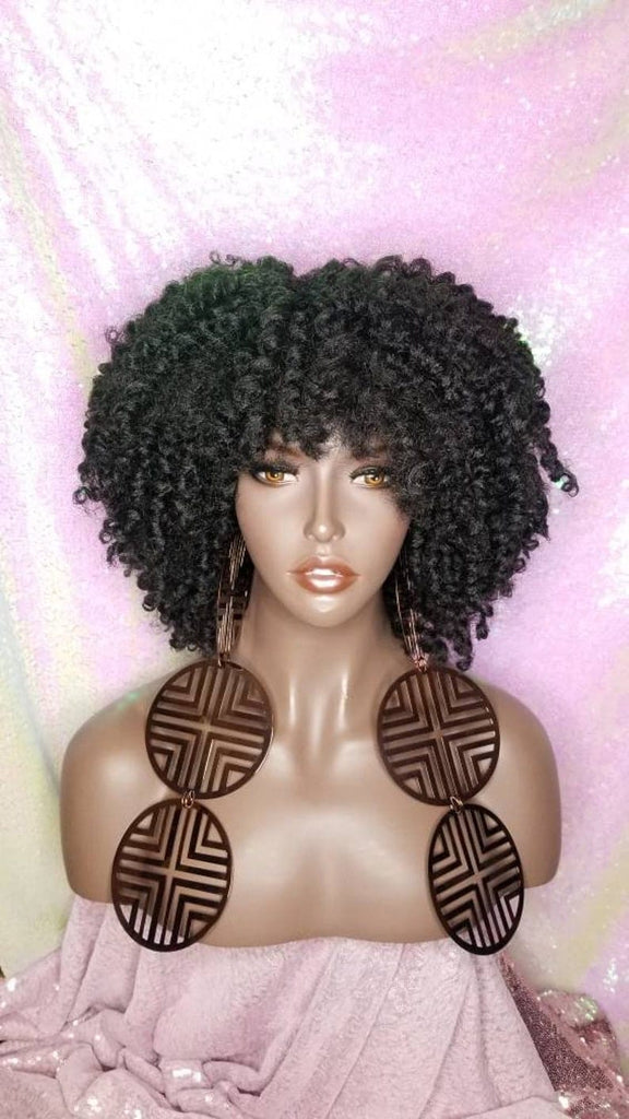 Large Afro Coil Kinky Twist Hair Brown Blonde Twist Natural Wig Bantu Knots Hairstyle  - Beauty Blessing Wigs & Hair Extensions Boutique