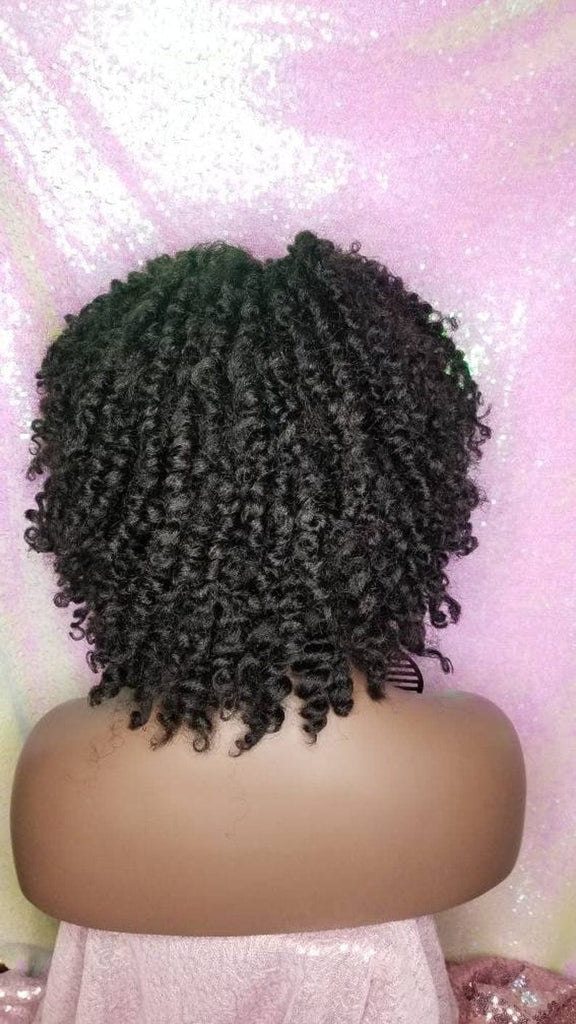 Large Afro Coil Kinky Twist Hair Brown Blonde Twist Natural Wig Bantu Knots Hairstyle  - Beauty Blessing Wigs & Hair Extensions Boutique