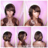 Human Hair Remy Bob Style Full Cap Wig - Beauty Blessing Wigs & Hair Extensions Boutique